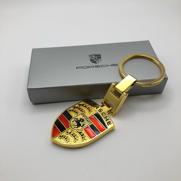 Genuine Porsche Dual-Sides Crest Metal Keyring - Picture 4 of 6